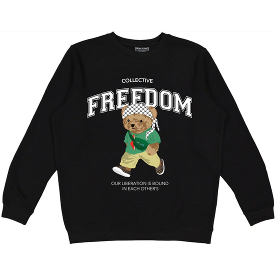 Freedom Bear Crewneck Wear The Peace Crewnecks Black S