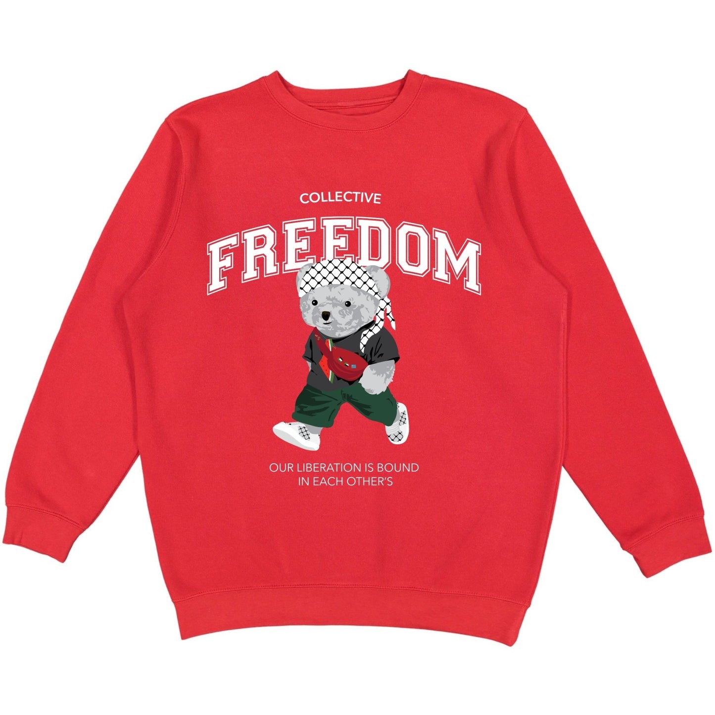 Wear The Peace Freedom Bear Crewneck Palestine Sudan Congo Sweater