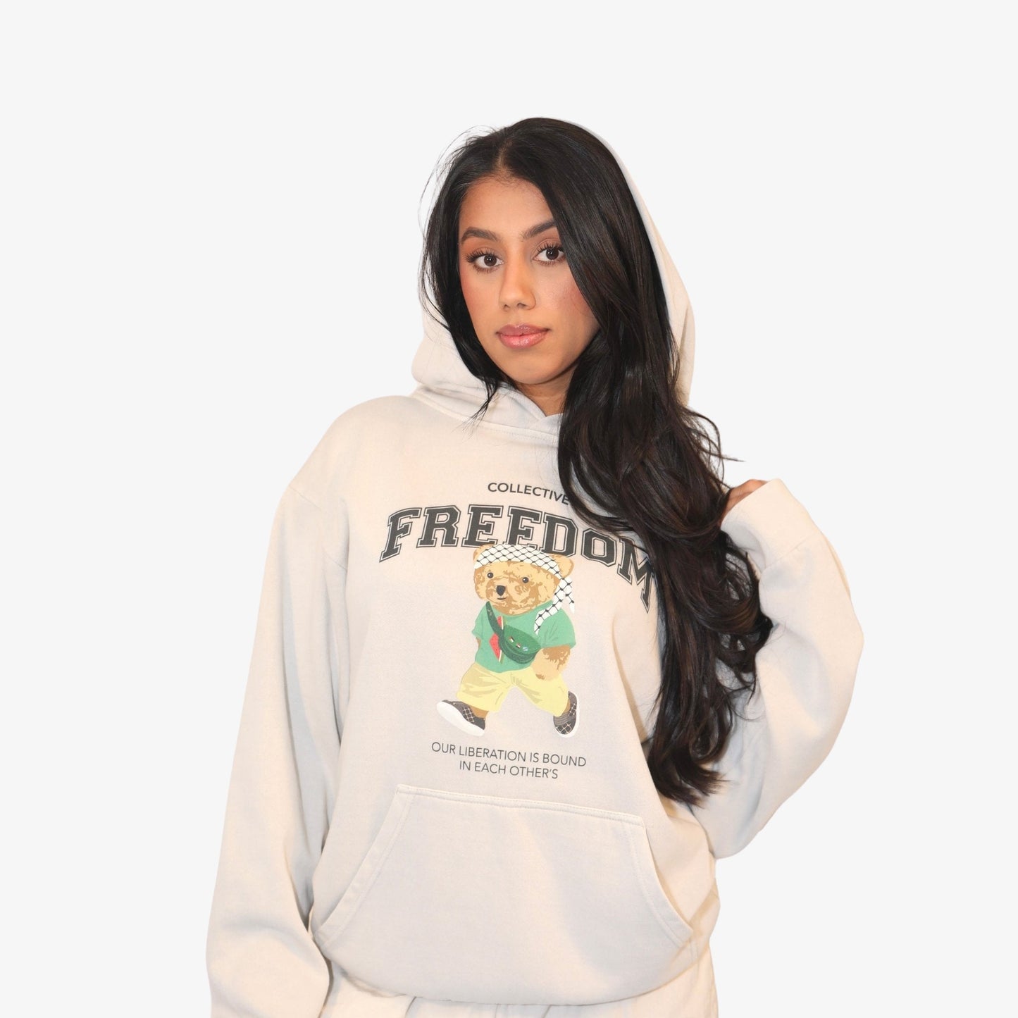 Freedom Bear Heavyweight Hoodie Wear The Peace Hoodies Off White S