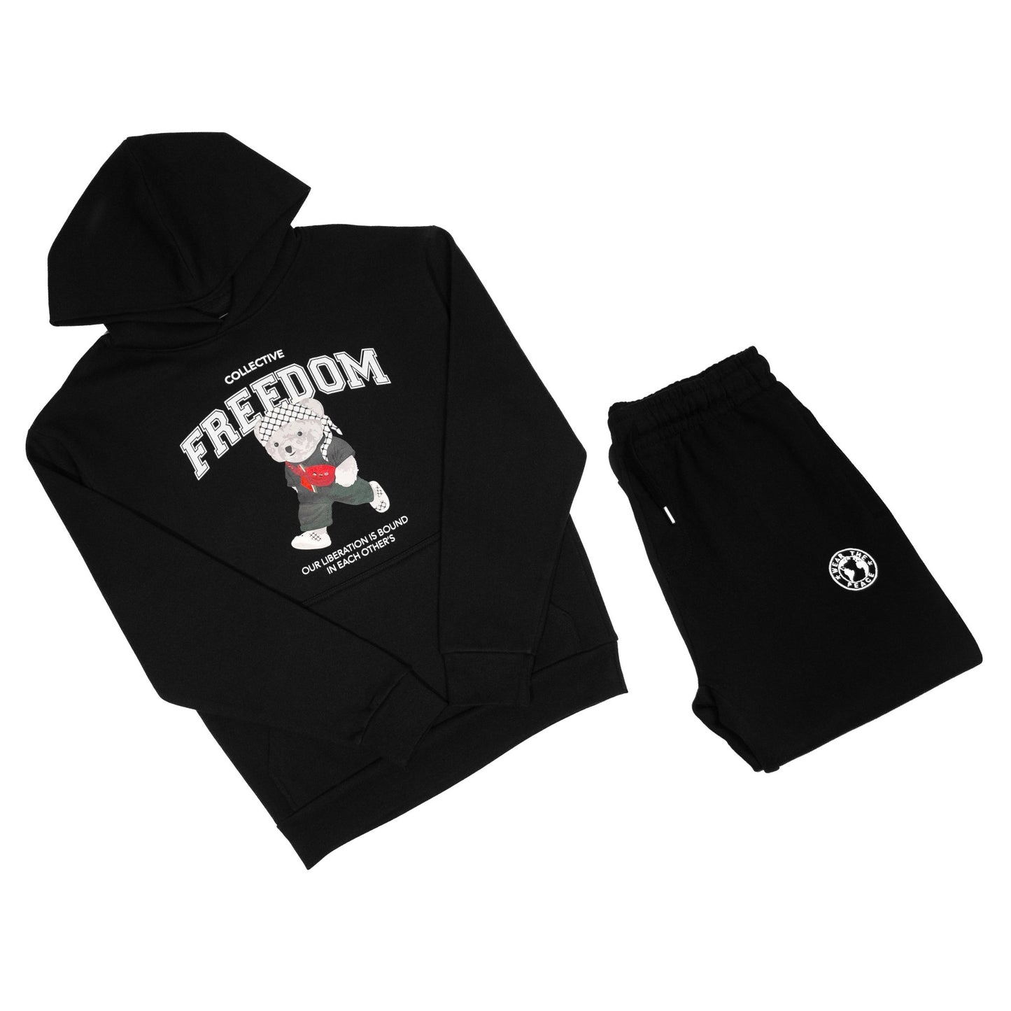 Freedom Bear Sweat Suit Wear The Peace Bundle Black S