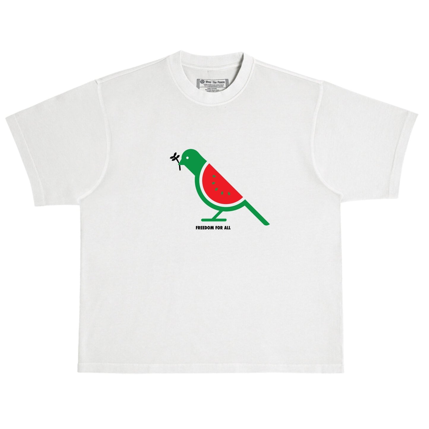 Freedom Bird Heavyweight Tee Wear The Peace Short Sleeves Off White S