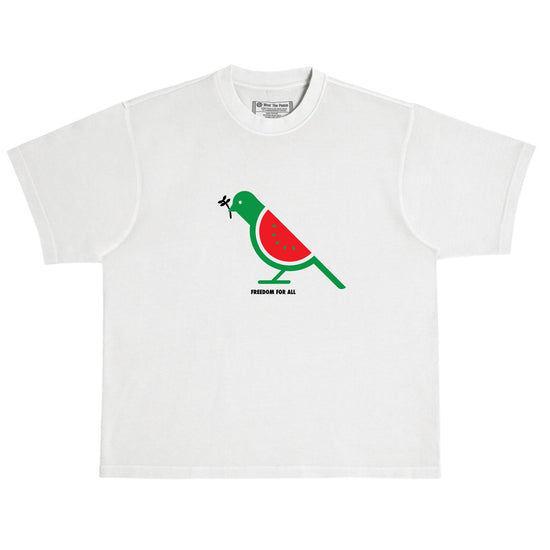 Freedom Bird Heavyweight Tee Wear The Peace Short Sleeves Off White S