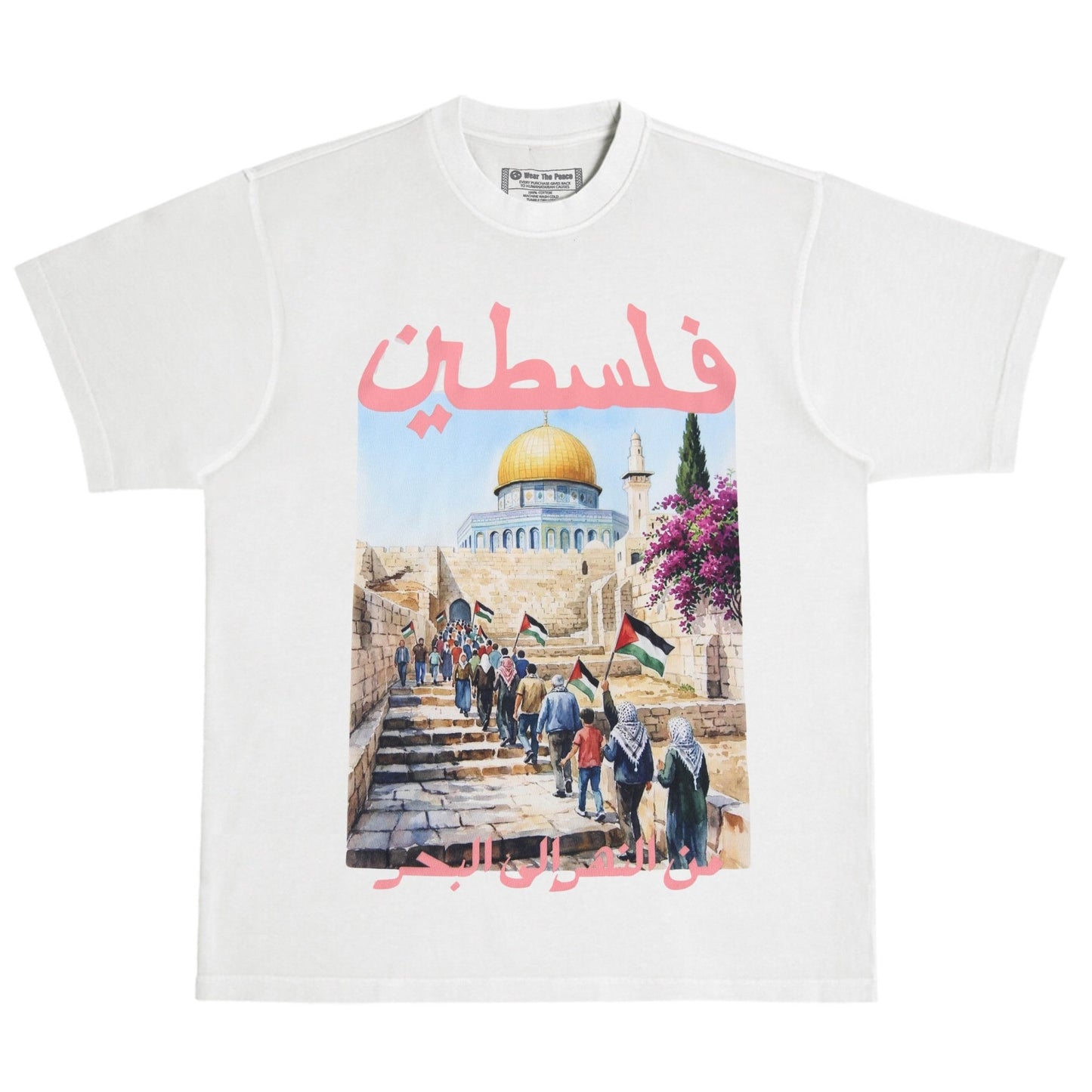 Freedom March Heavyweight Tee Wear The Peace Short Sleeves Lunar Rock S
