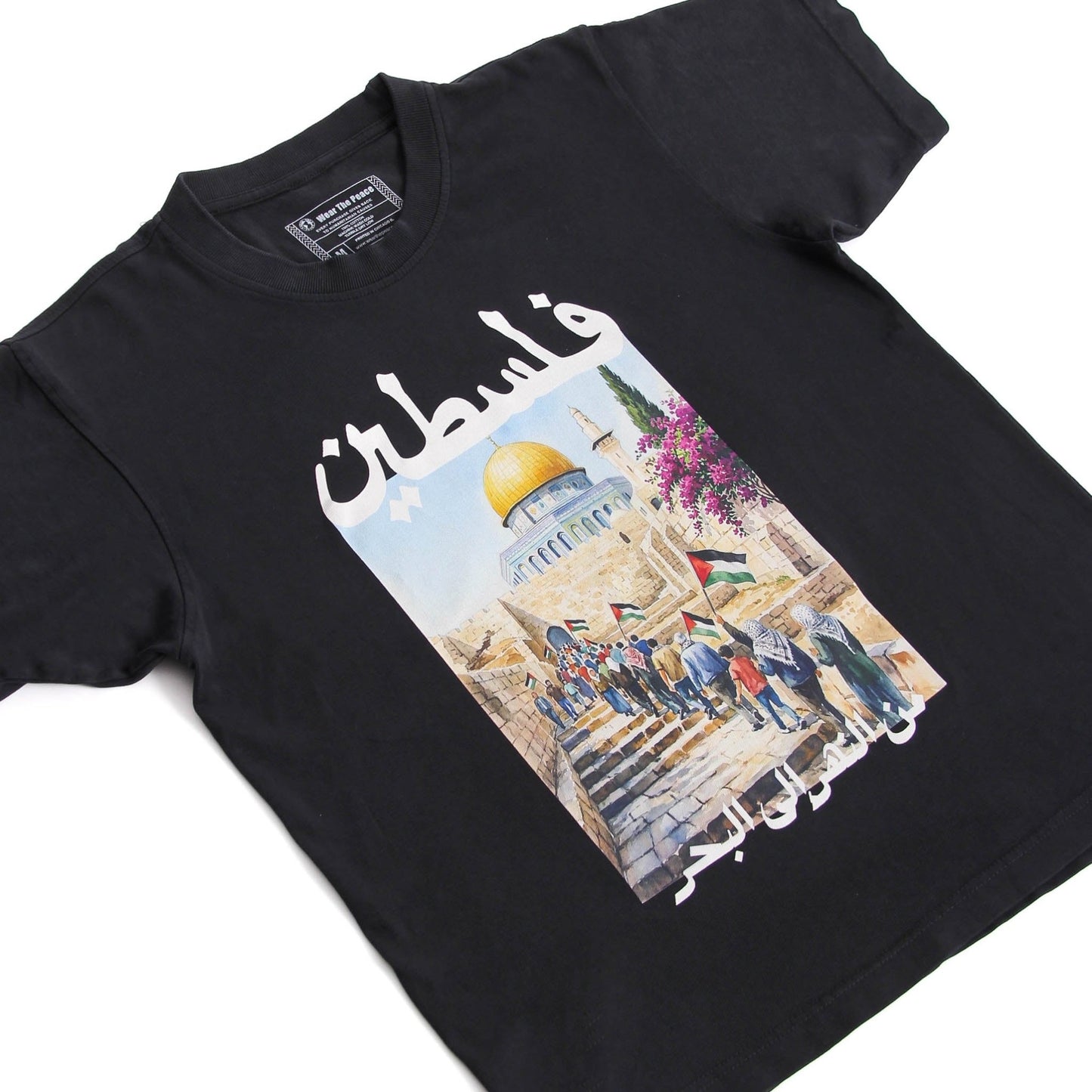Freedom March Heavyweight Tee Wear The Peace Short Sleeves Black S