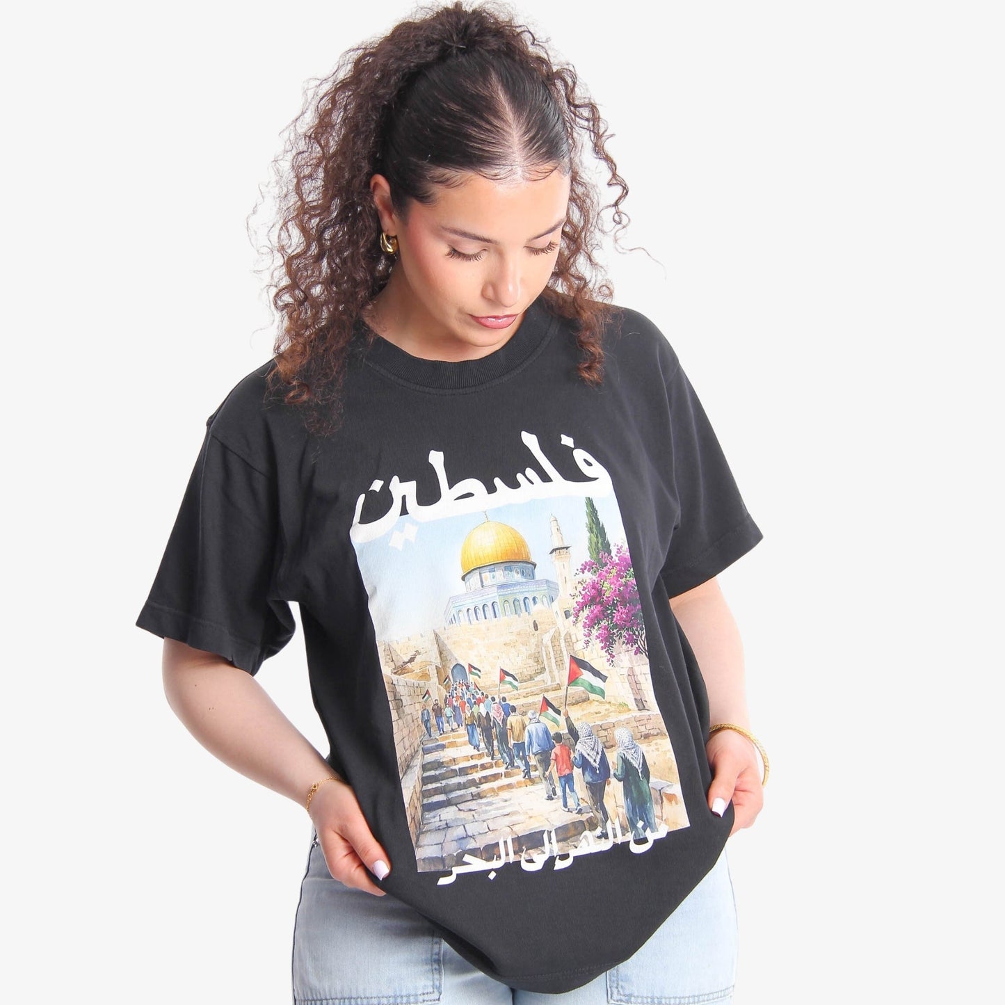 Freedom March Heavyweight Tee Wear The Peace Short Sleeves Black S
