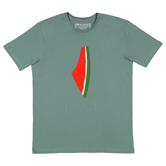 Freedom Melon Basil & Cloudy Tee Wear The Peace Short Sleeves Basil S