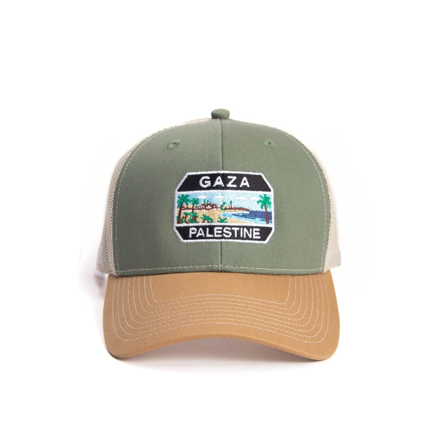 Gaza Trucker Cap Wear The Peace Dad Caps Olive