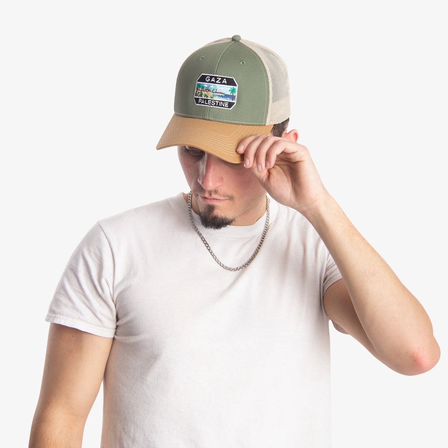 Gaza Trucker Cap Wear The Peace Dad Caps Olive