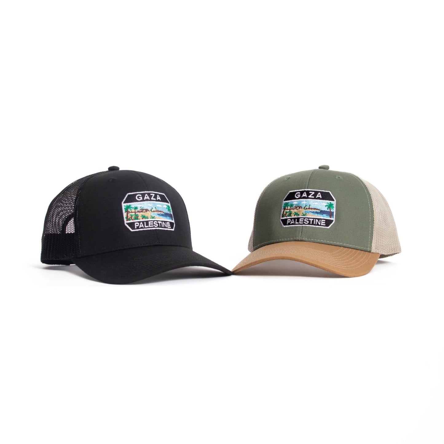Gaza Trucker Cap Wear The Peace Dad Caps Olive