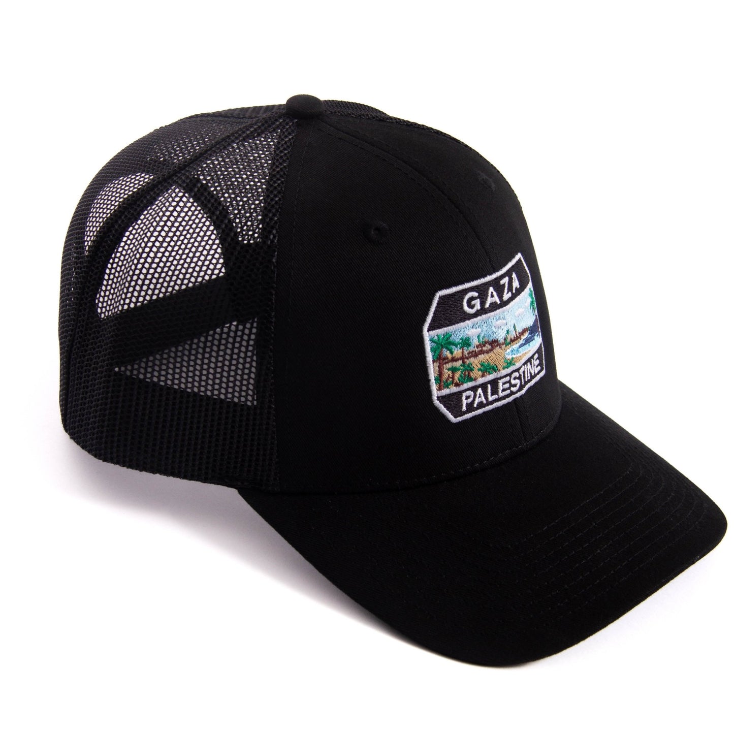 Gaza Trucker Cap Wear The Peace Dad Caps Black
