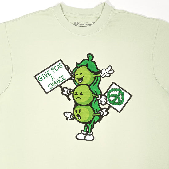 Give Peas A Chance Heavyweight Tee Wear The Peace Short Sleeves S