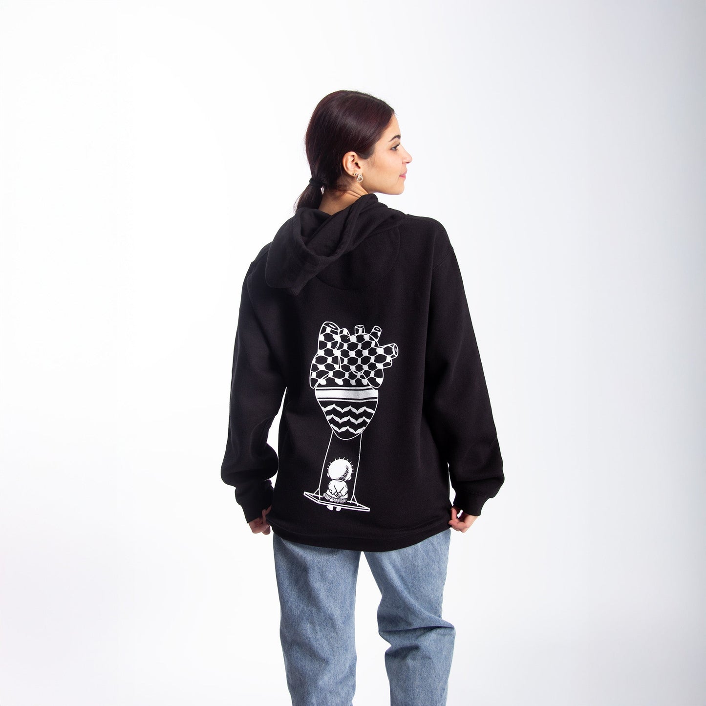 Handala Heart Hoodie Wear The Peace Hoodies S
