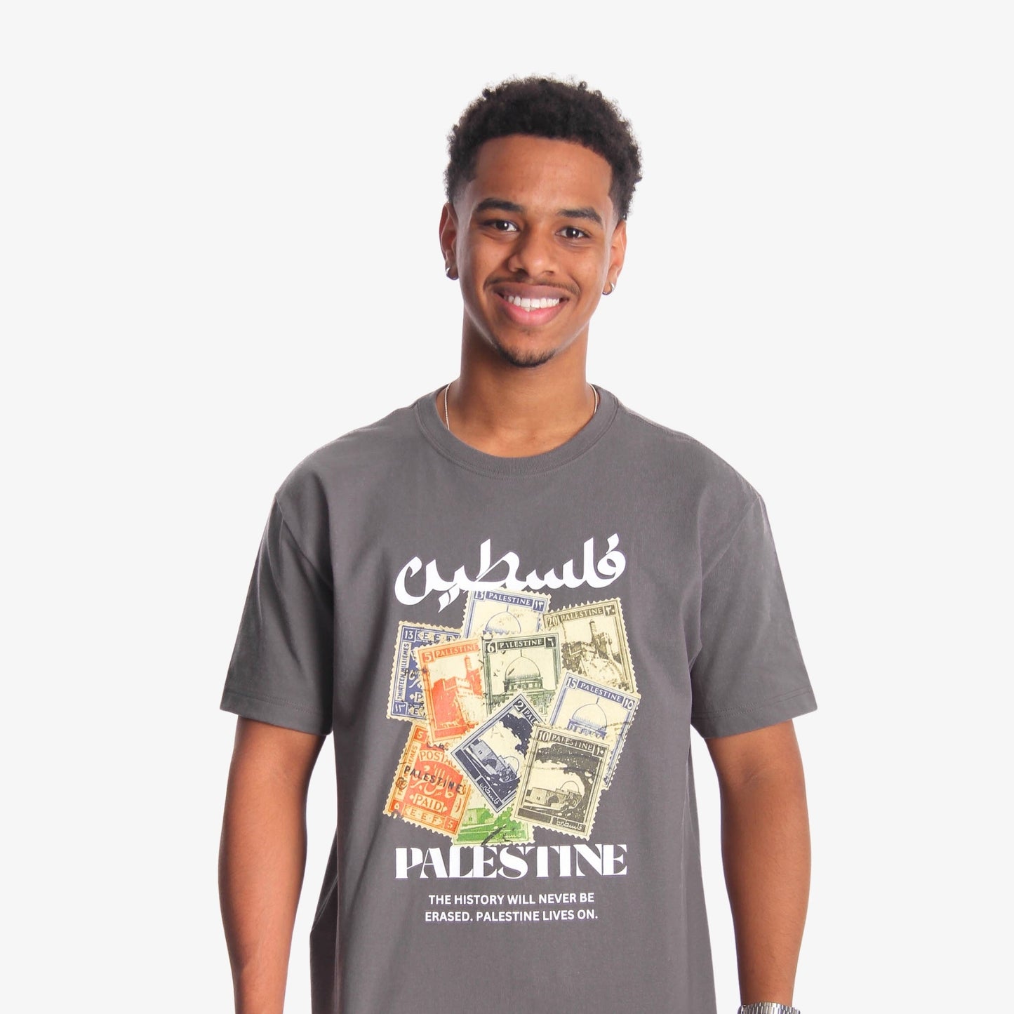 History Won't Be Erased Heavyweight Tee Wear The Peace Short Sleeves Gray S