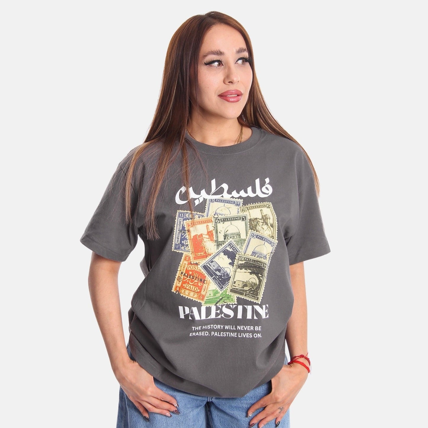 History Won't Be Erased Heavyweight Tee Wear The Peace Short Sleeves Gray S