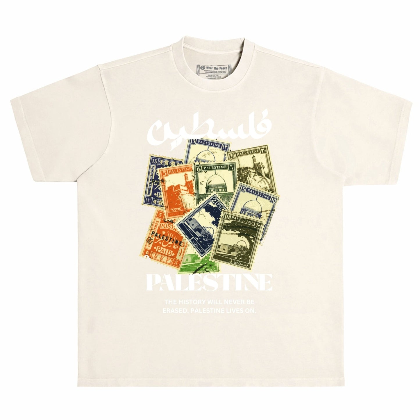 History Won't Be Erased Heavyweight Tee Wear The Peace Short Sleeves French Oak S