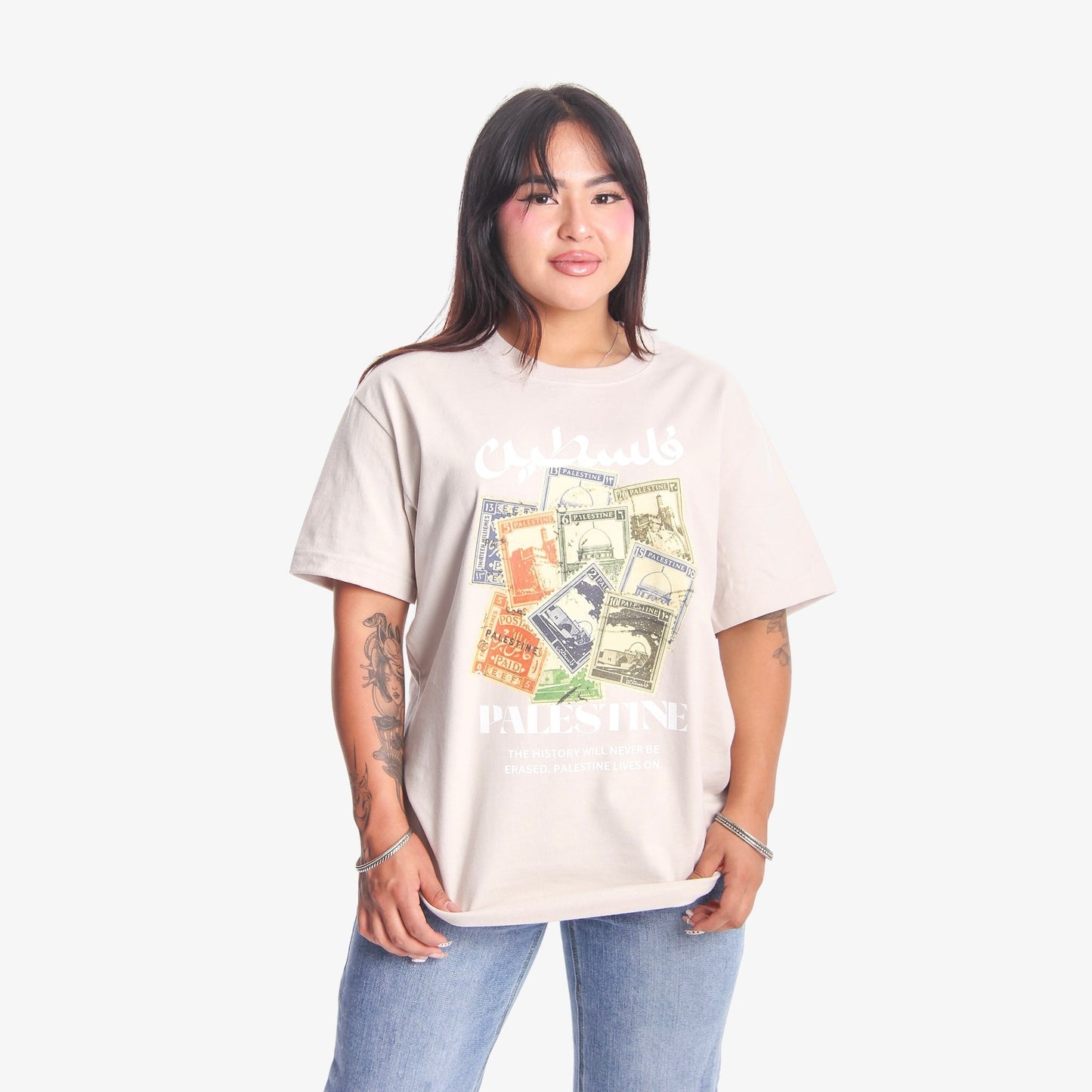 History Won't Be Erased Heavyweight Tee Wear The Peace Short Sleeves French Oak S