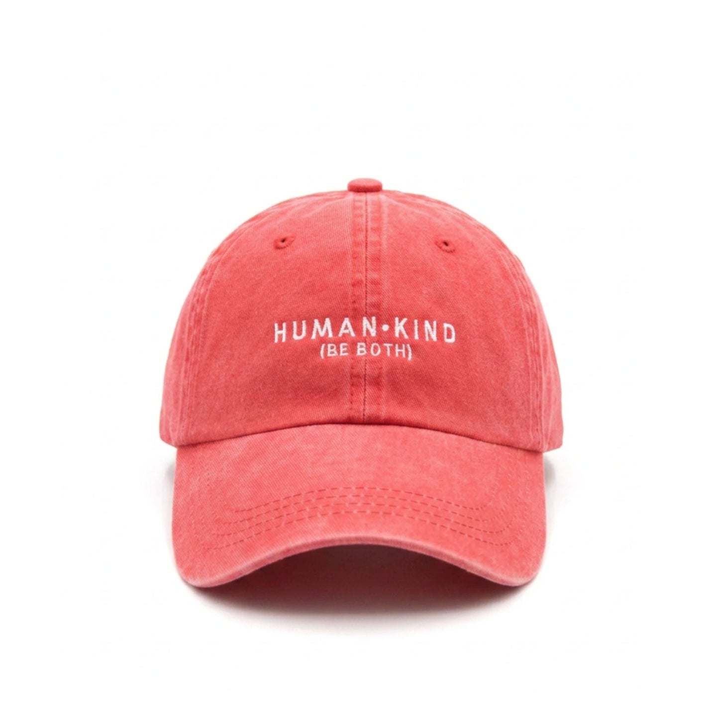 Human Kind Cap Wear The Peace Dad Caps Washed Red