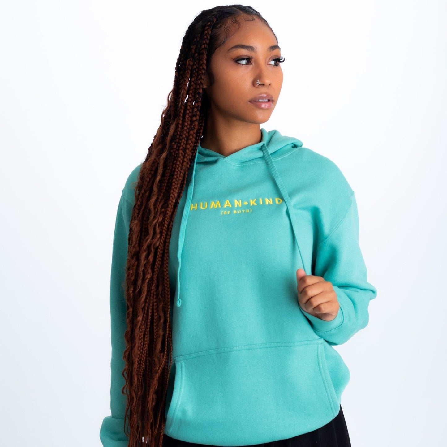 Human Kind Embroidered Hoodie Wear The Peace