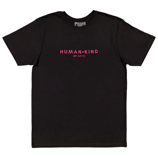 Human Kind Embroidered Tee Wear The Peace Short Sleeves Black S