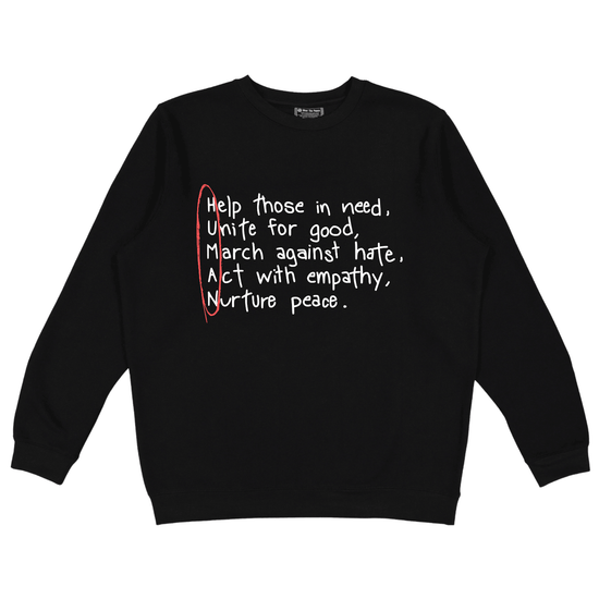 Human Values Crewneck Wear The Peace Crewnecks Black S