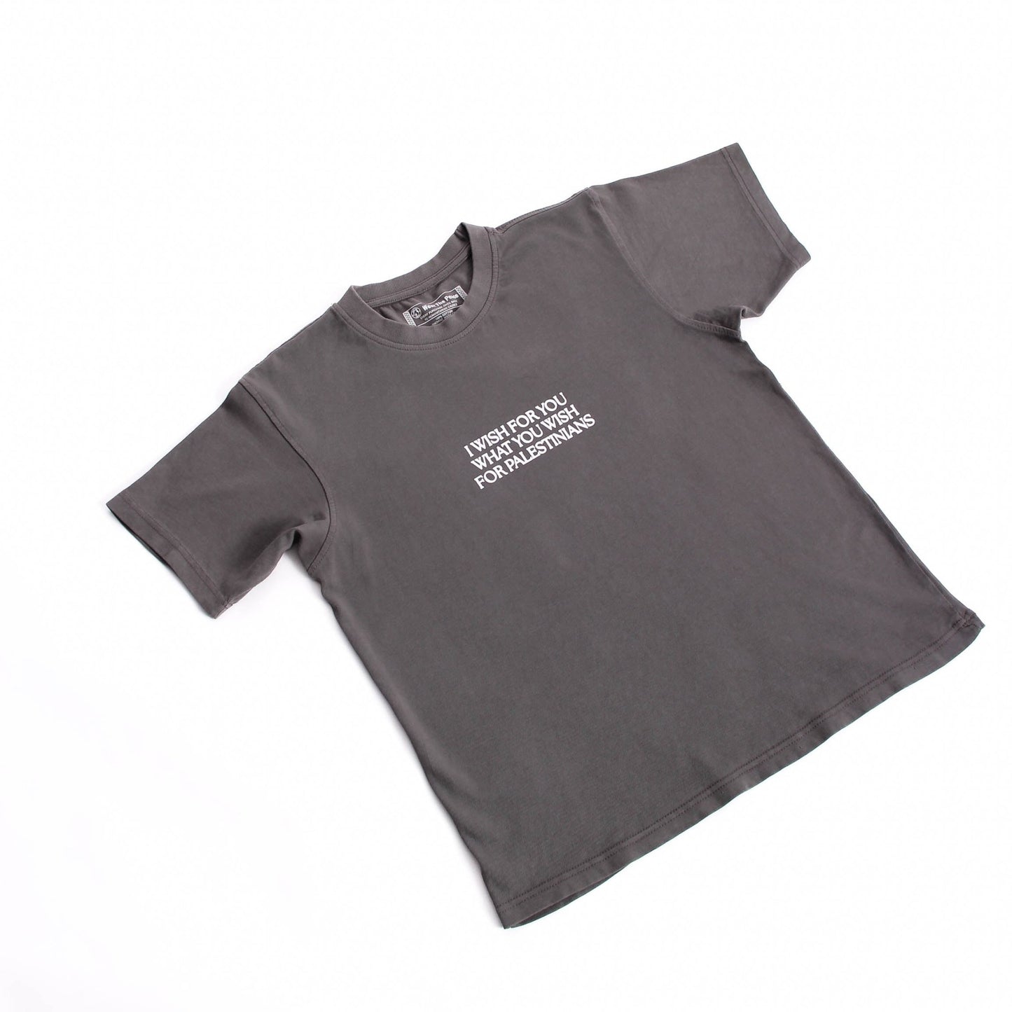 I Wish For You Heavyweight Tee Wear The Peace Short Sleeves Gray S