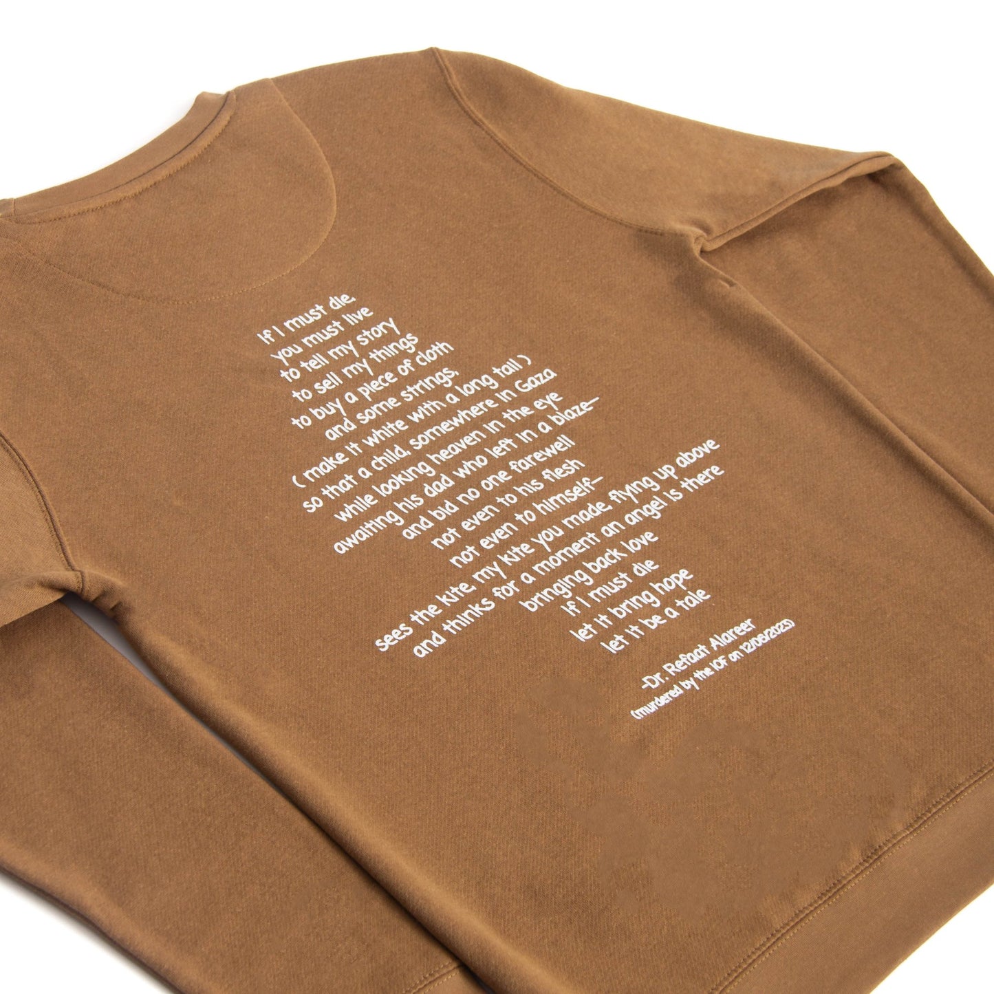 If I Must Die Crewneck (Dr. Refaat X WTP) Wear The Peace Crewnecks S