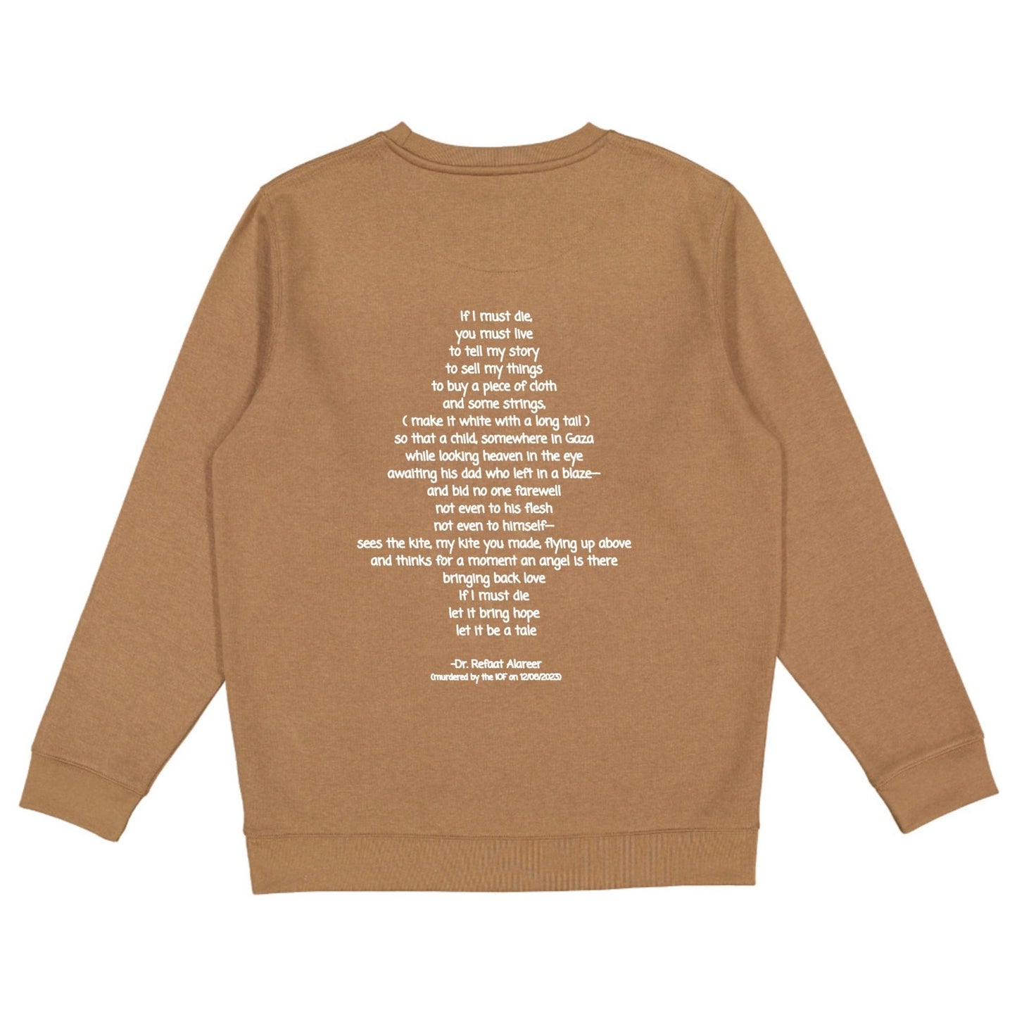 If I Must Die Crewneck (Dr. Refaat X WTP) Wear The Peace Crewnecks S