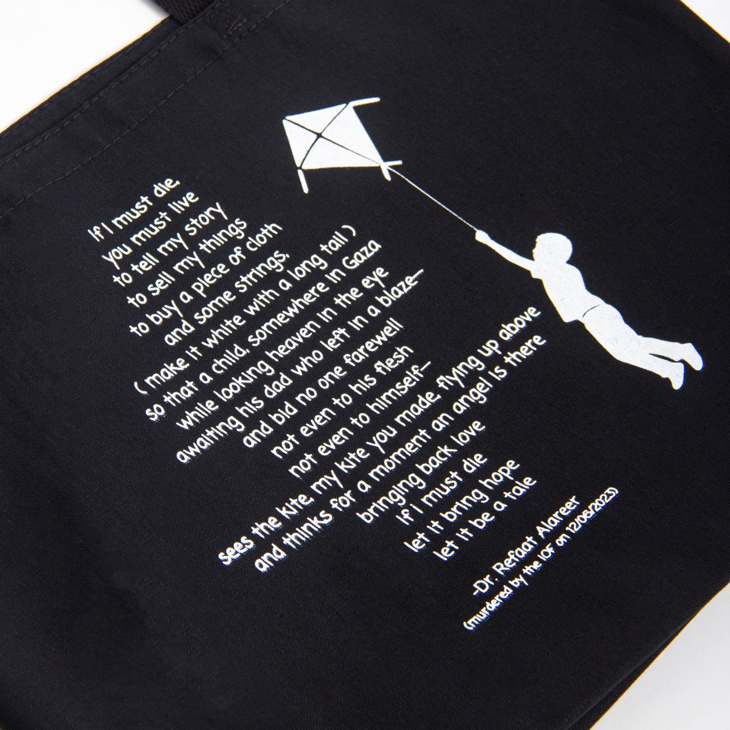 If I Must Die Jumbo Tote Bag (Dr. Refaat X WTP) Wear The Peace Tote Bag