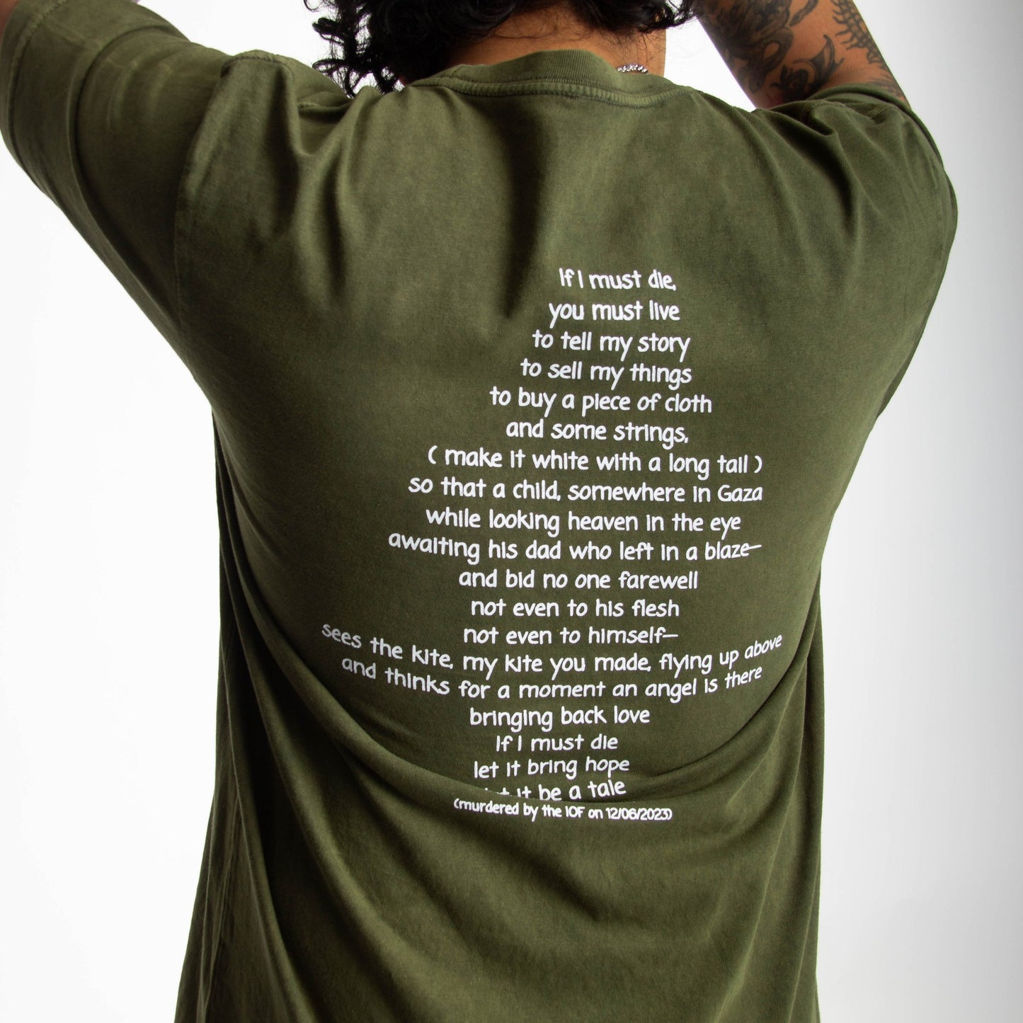 If I Must Die Tee (Dr. Refaat X WTP) Wear The Peace Short Sleeves S