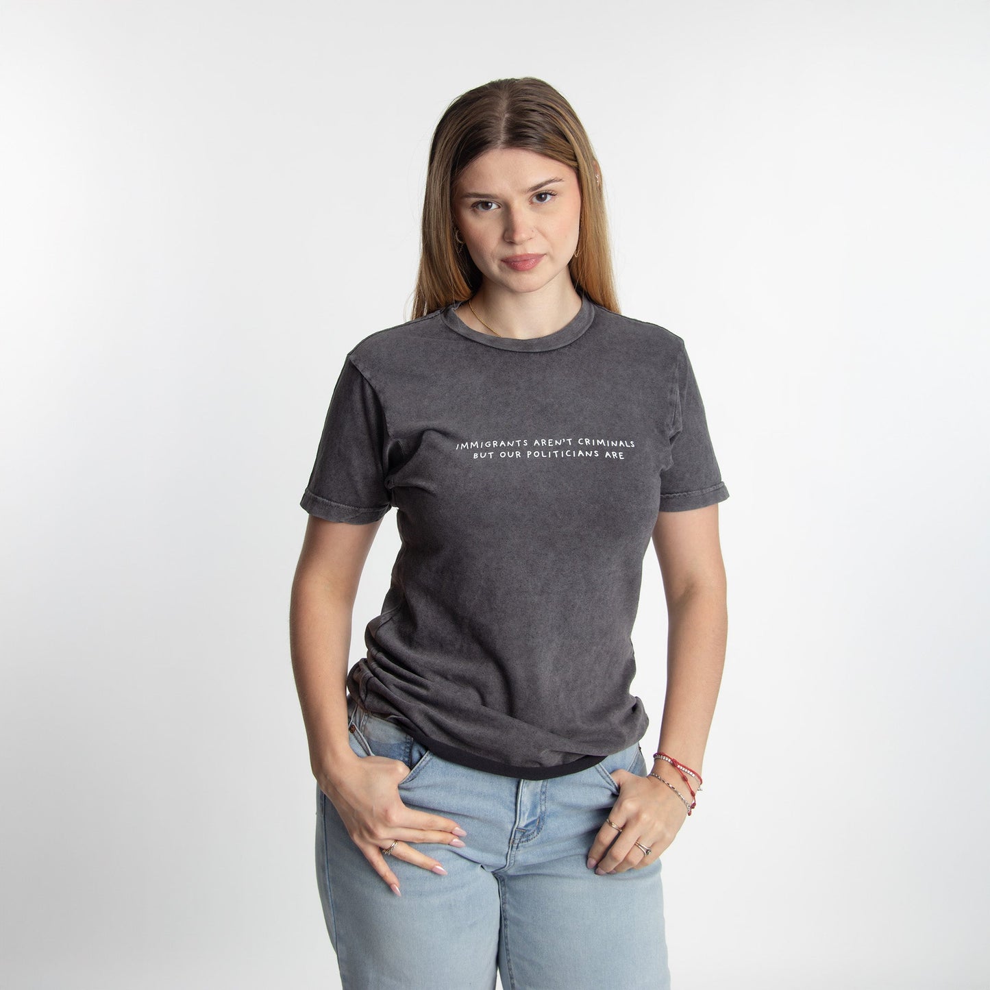 Immigrants Aren't Criminals Tee Wear The Peace Short Sleeves S