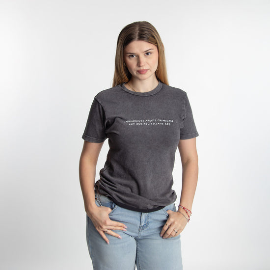 Immigrants Aren't Criminals Tee Wear The Peace Short Sleeves S