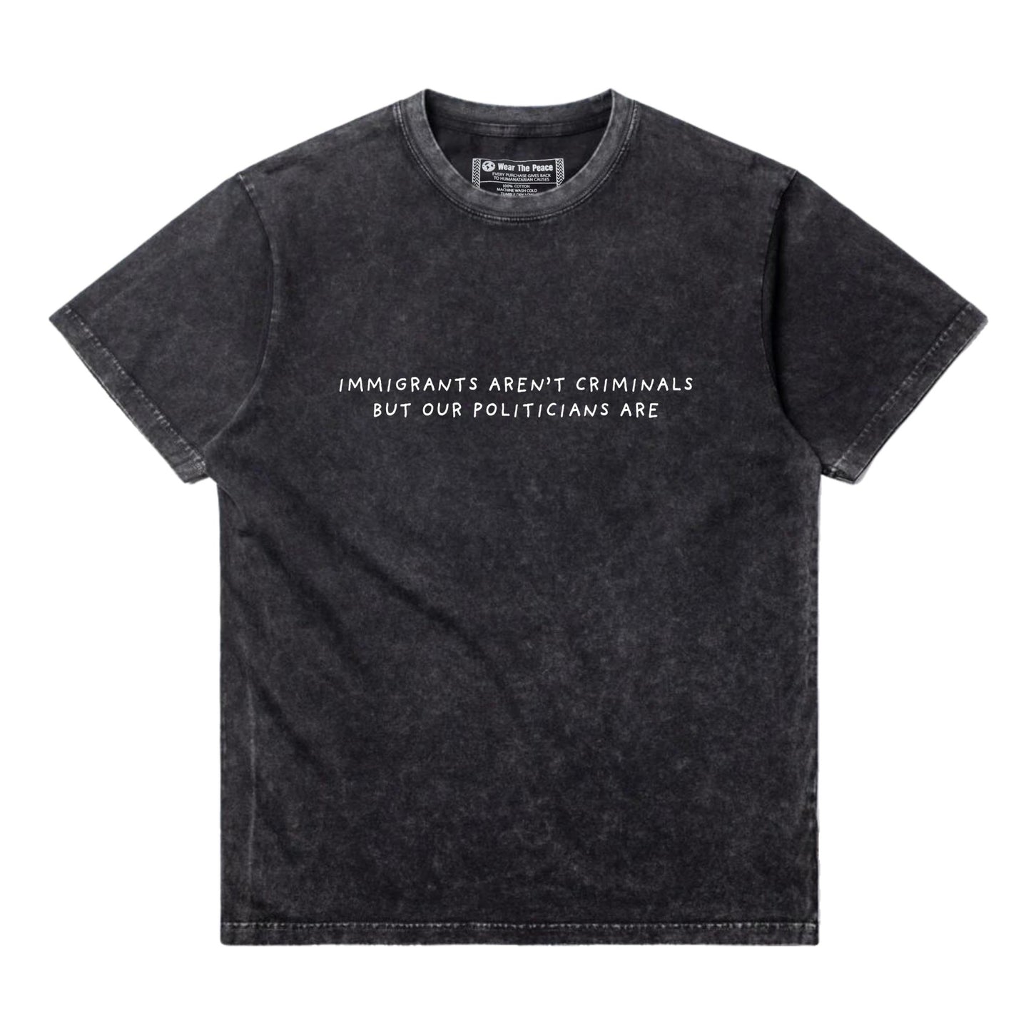 Immigrants Aren't Criminals Tee Wear The Peace Short Sleeves S