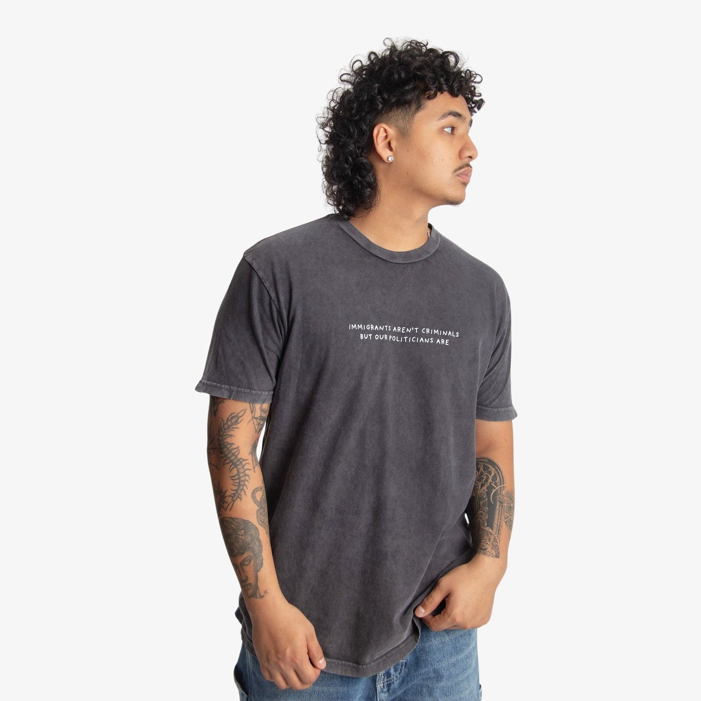 Immigrants Aren't Criminals Tee Wear The Peace Short Sleeves S