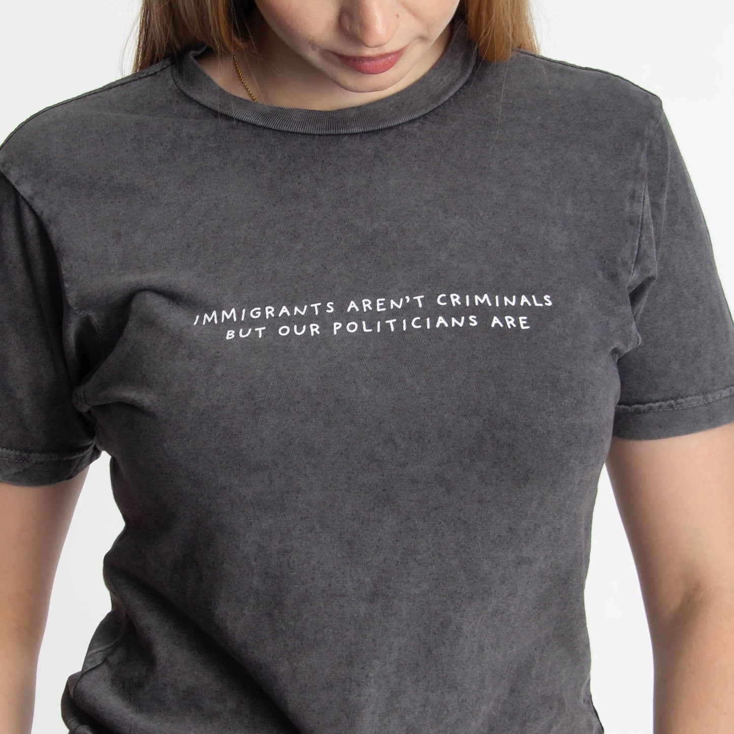 Immigrants Aren't Criminals Tee Wear The Peace Short Sleeves S