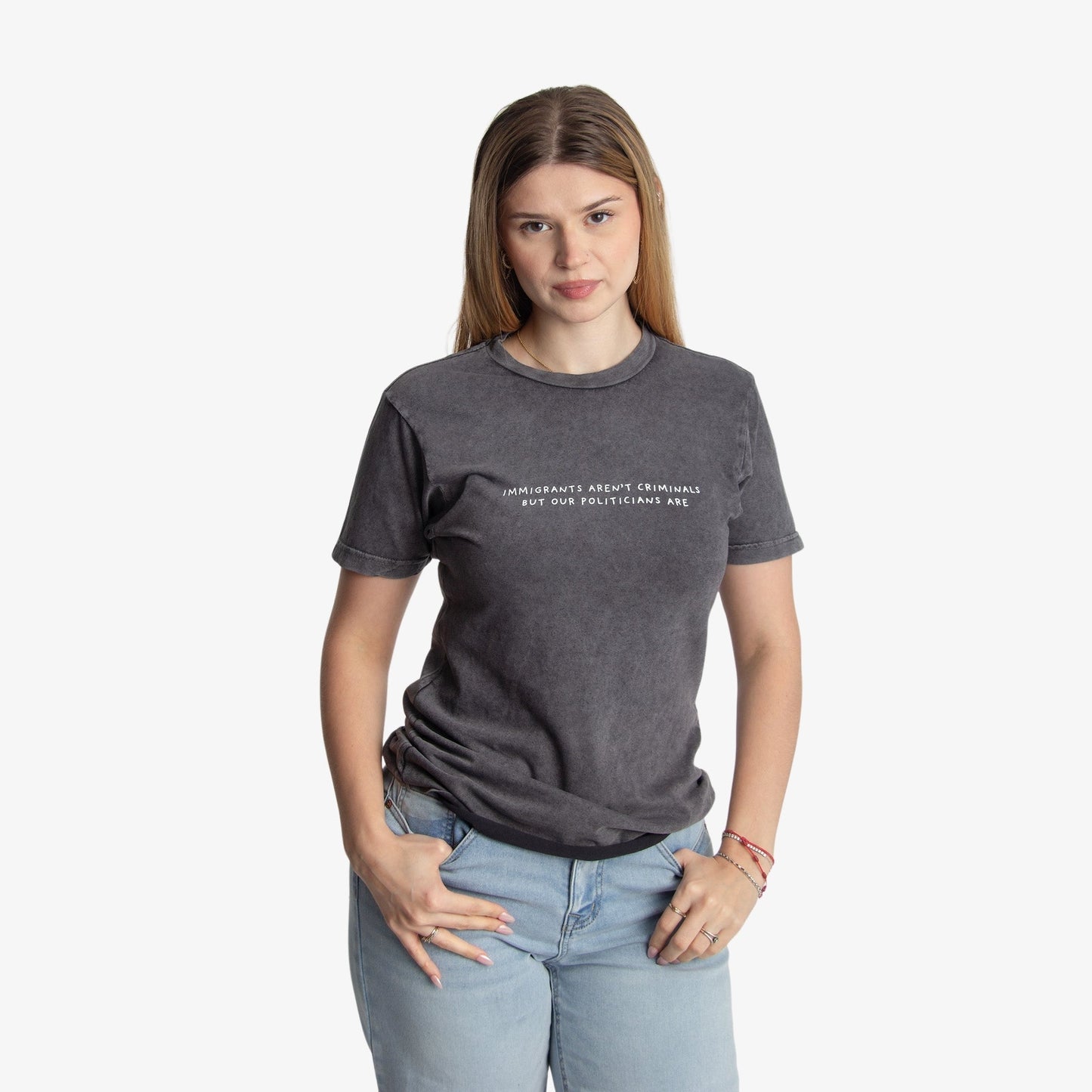 Immigrants Aren't Criminals Tee Wear The Peace Short Sleeves S