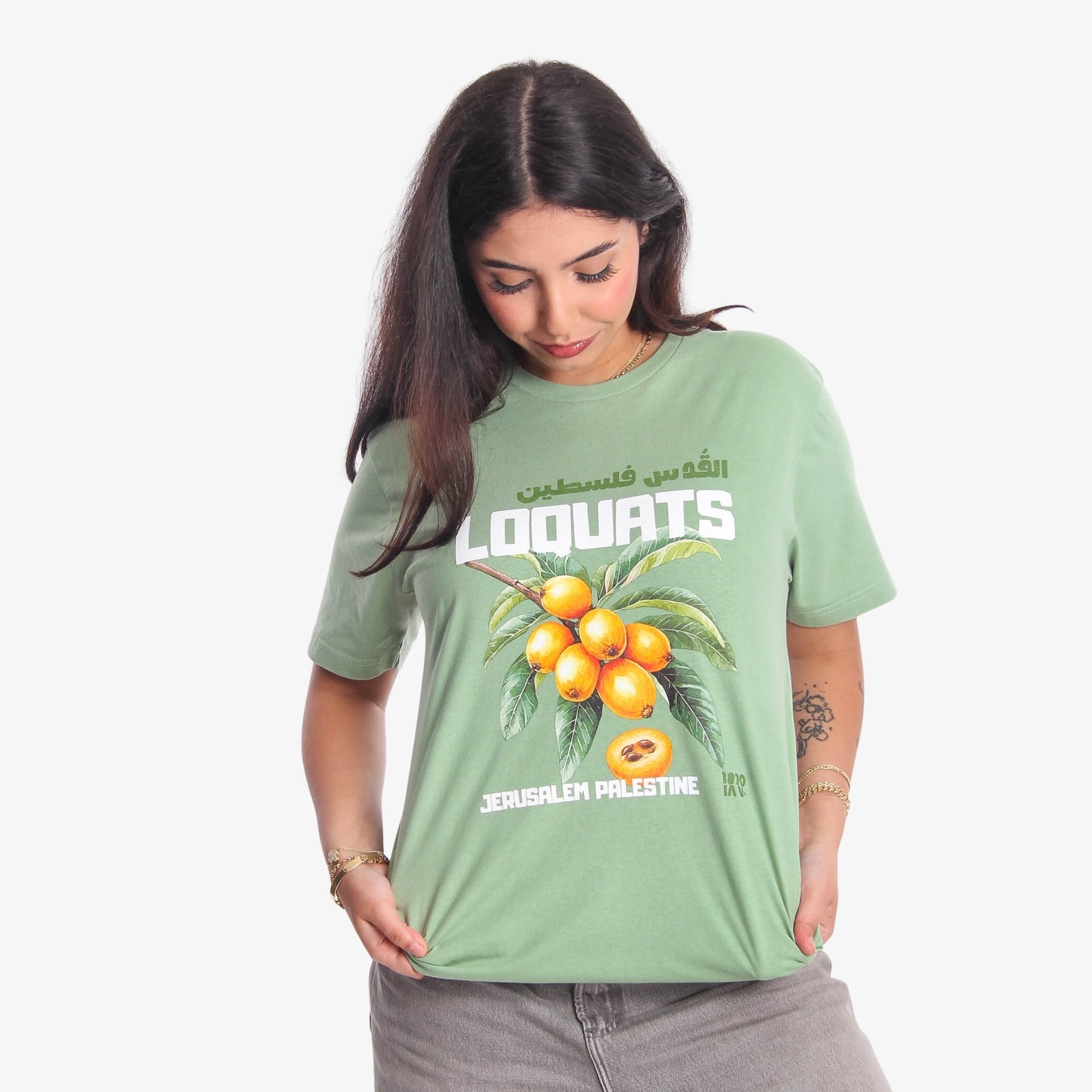 Jerusalem's Loquats Tee Wear The Peace Short Sleeves S