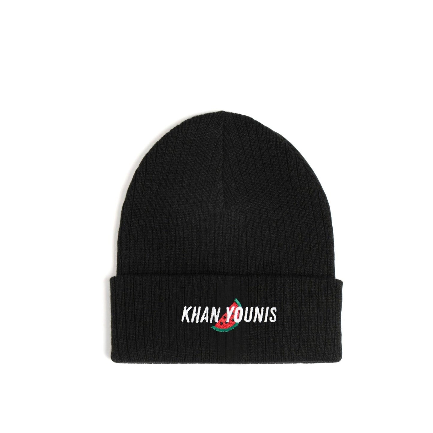 Khan Younis' Watermelons Embroidered Beanie Wear The Peace Beanie