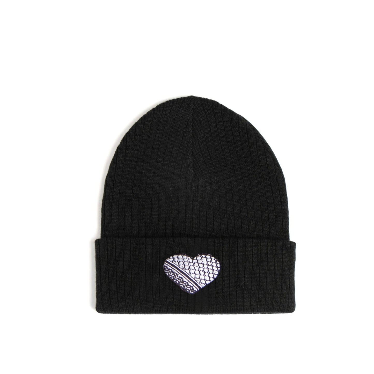Kufiya Heart Embroidered Beanie Wear The Peace Beanie