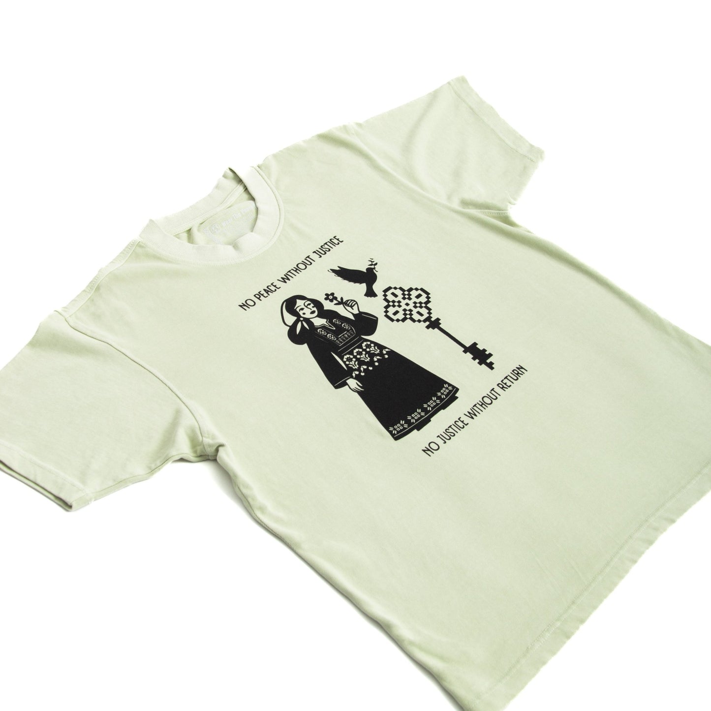 Land Back Heavyweight Tee Wear The Peace Short Sleeves S