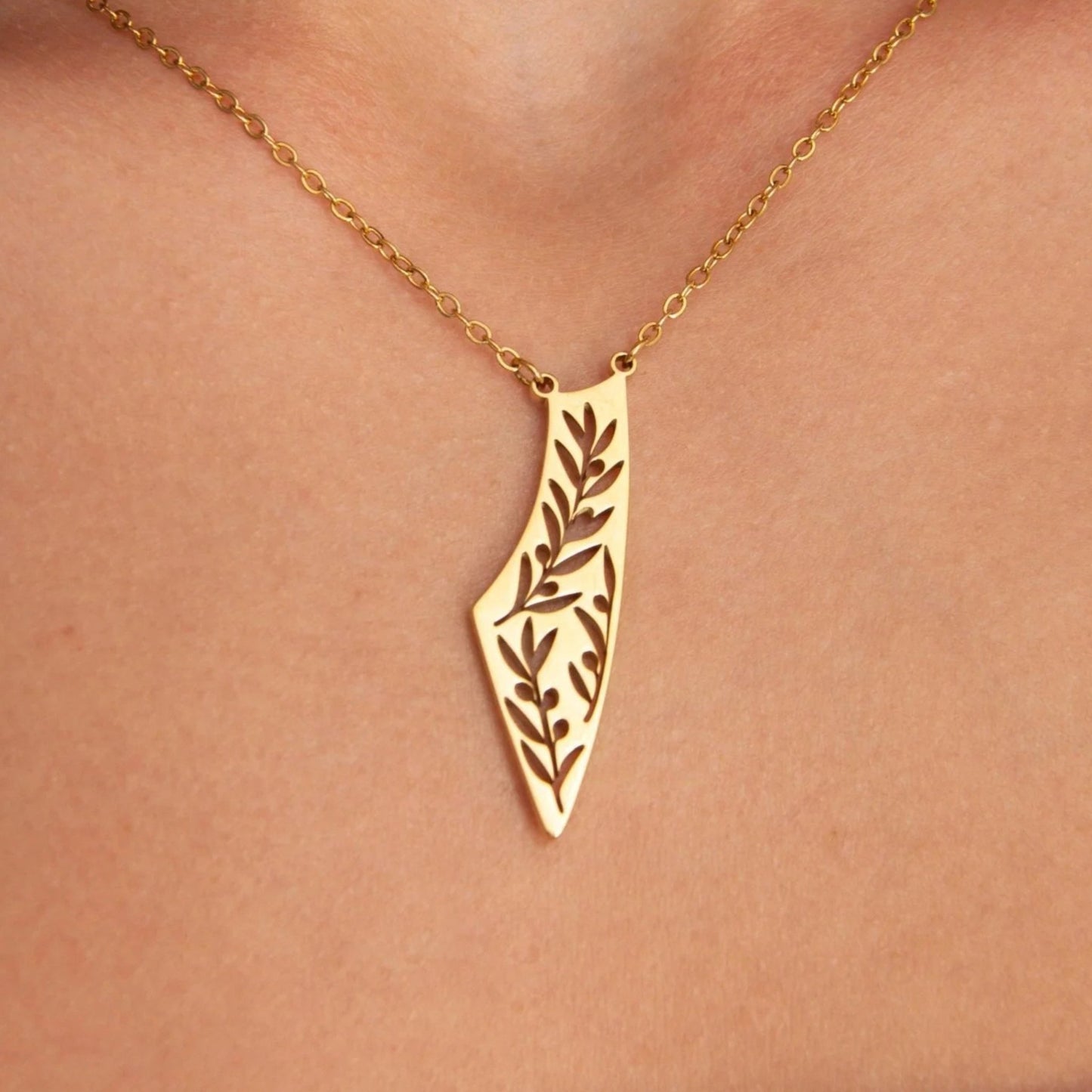 Land Of Olives Necklace Wear The Peace Necklaces Gold