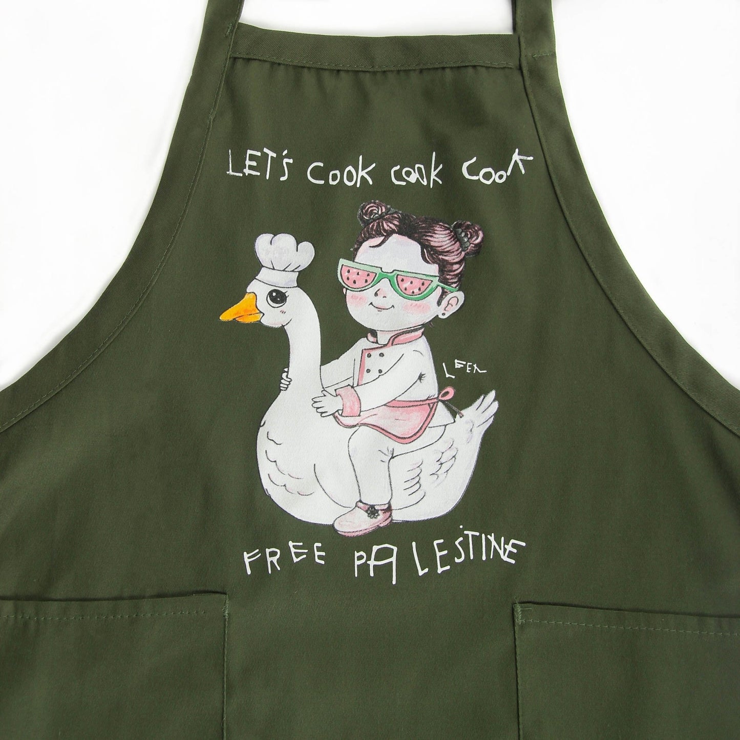 Let's Cook Apron (Leen X WTP) Wear The Peace Apron