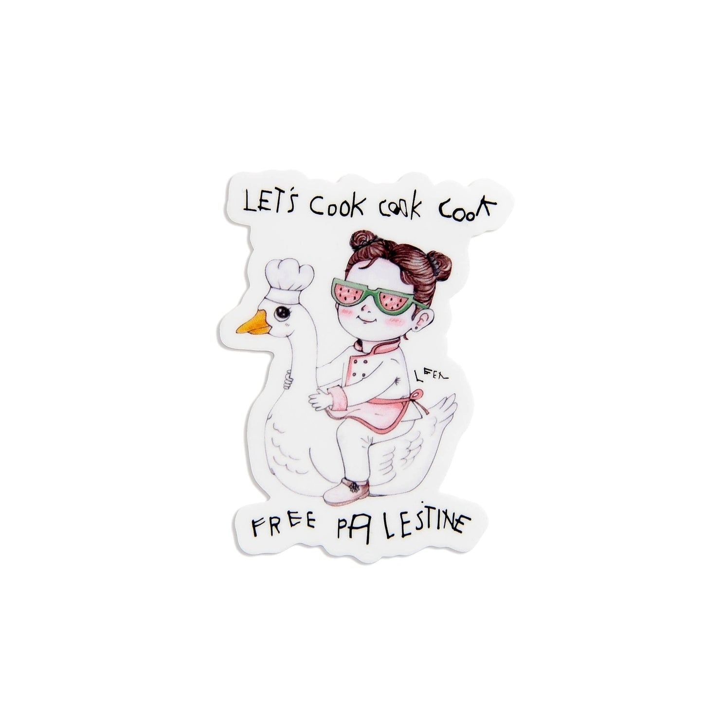 Let's Cook Sticker (Leen X WTP) Wear The Peace Stickers