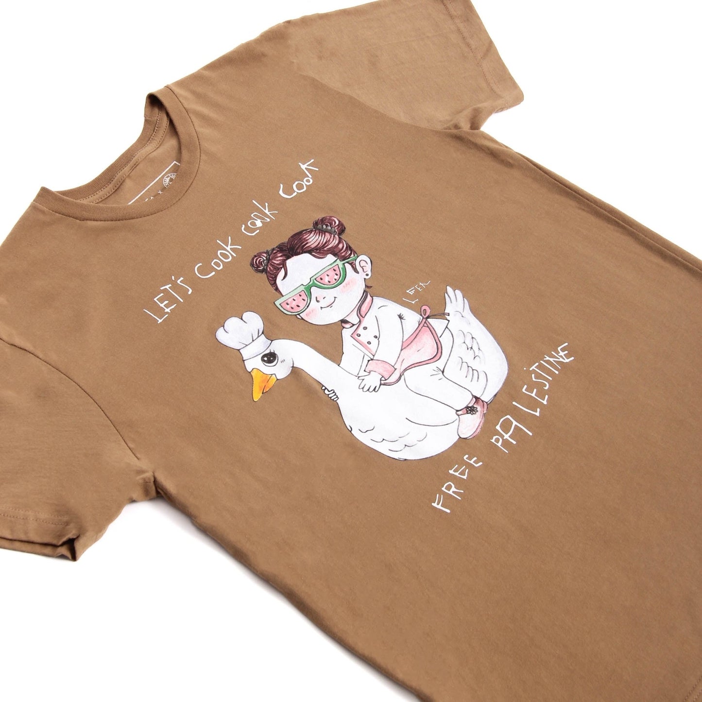 Let's Cook Tee (Leen X WTP) Wear The Peace Short Sleeves Brown S