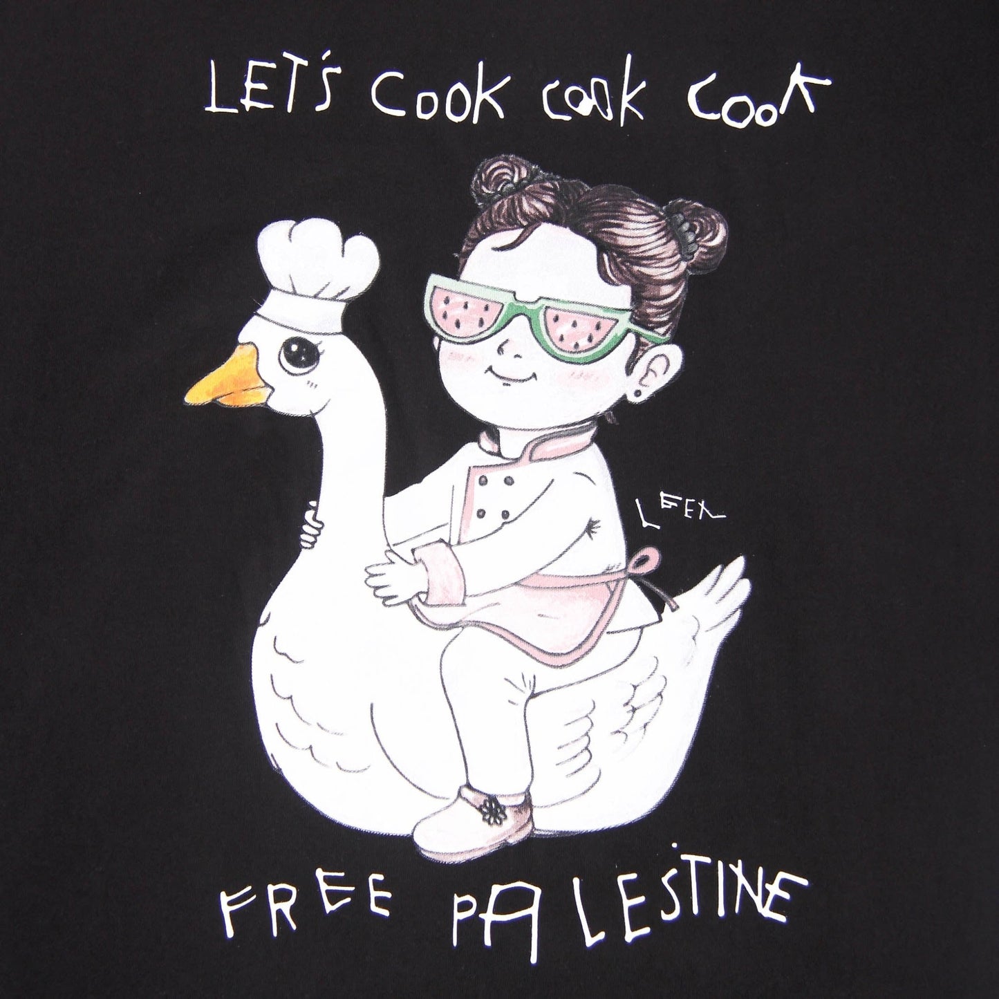 Let's Cook Tee (Leen X WTP) Wear The Peace Short Sleeves Black S