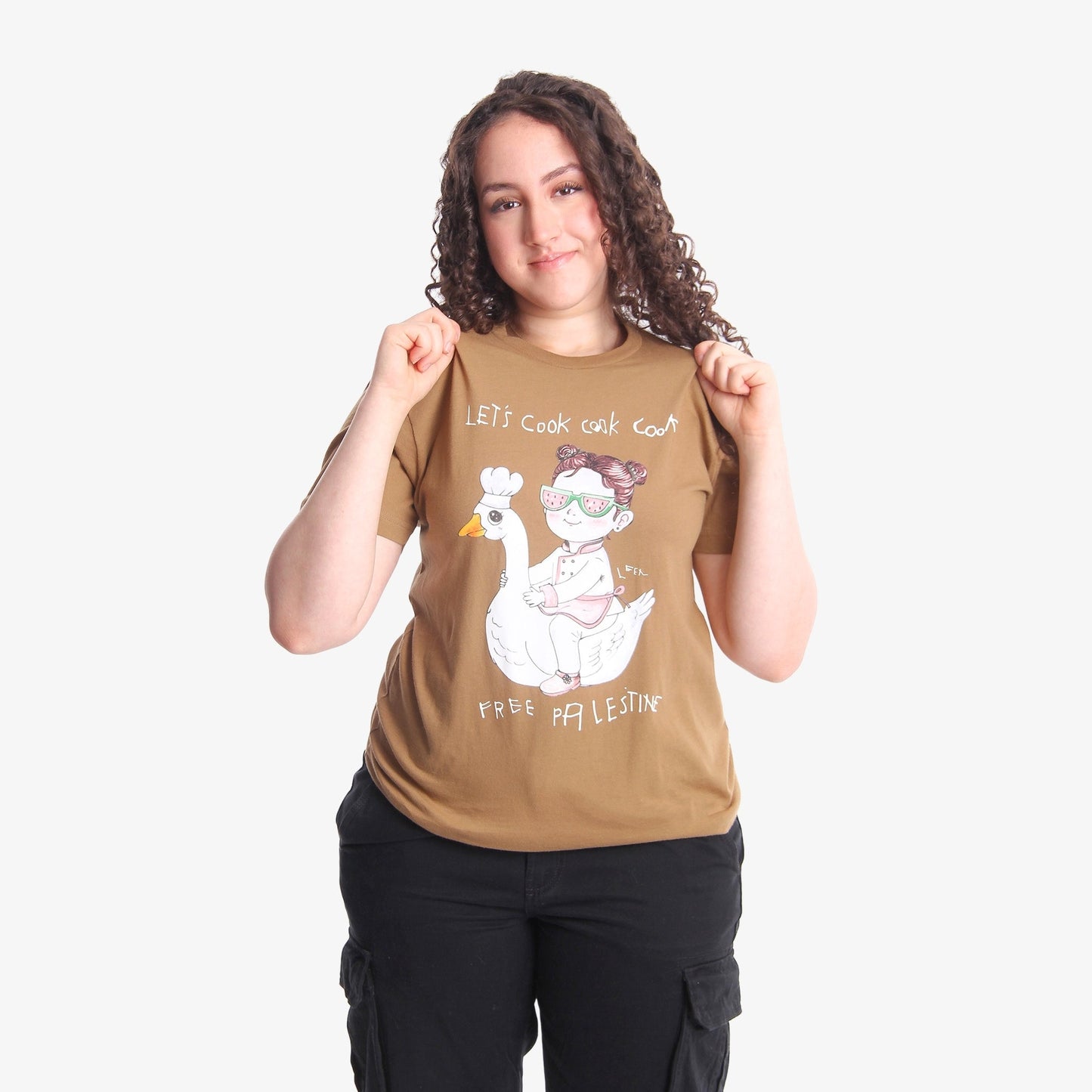 Let's Cook Tee (Leen X WTP) Wear The Peace Short Sleeves Brown S