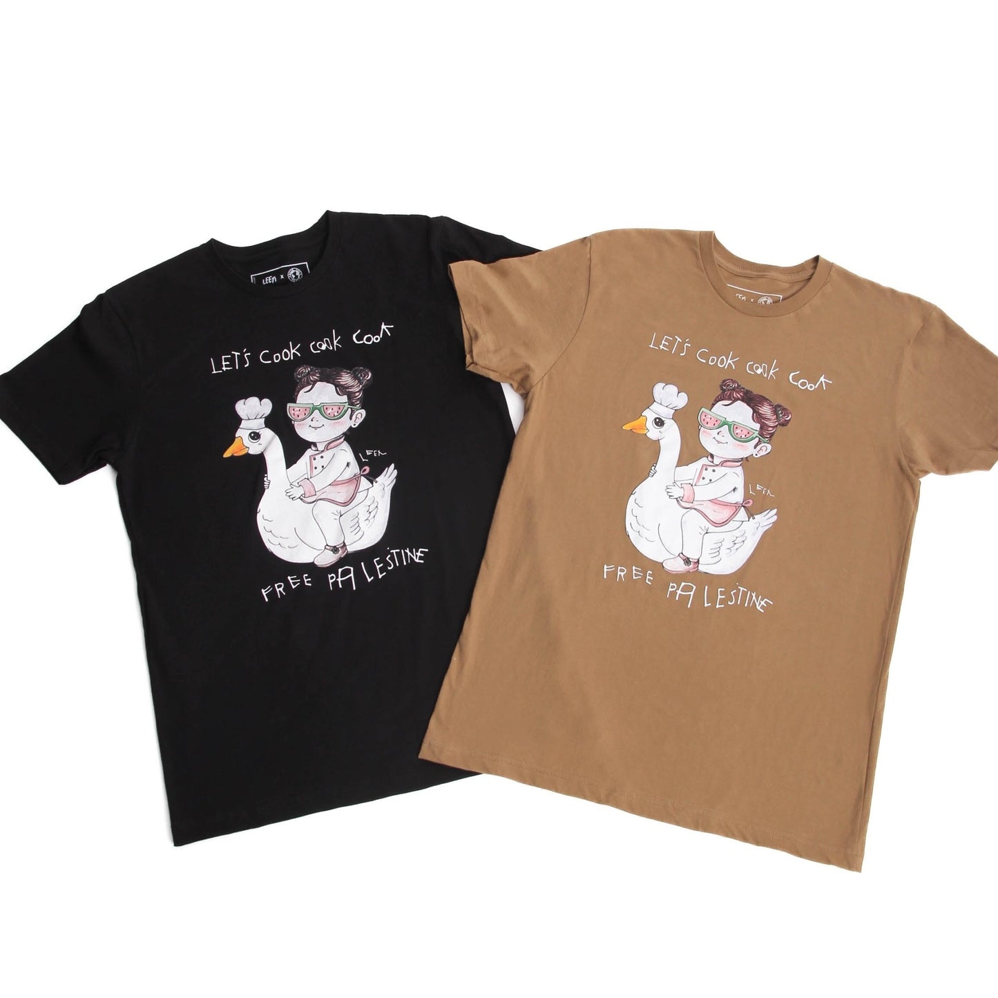 Let's Cook Tee (Leen X WTP) Wear The Peace Short Sleeves Brown S
