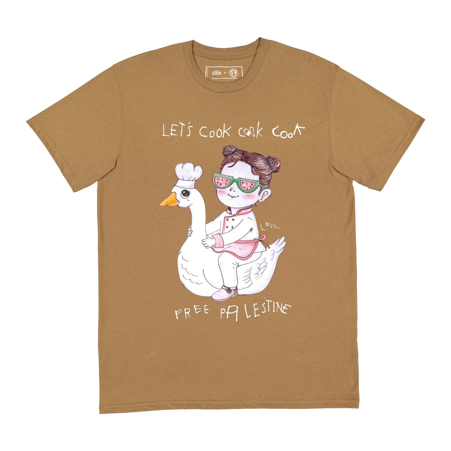 Let's Cook Tee (Leen X WTP) Wear The Peace Short Sleeves Brown S