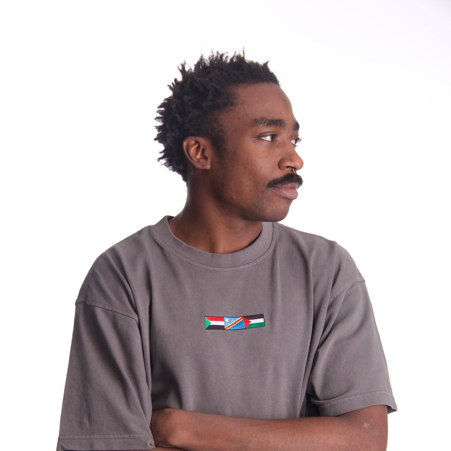 Liberation Embroidered Heavyweight Tee Wear The Peace Short Sleeves S