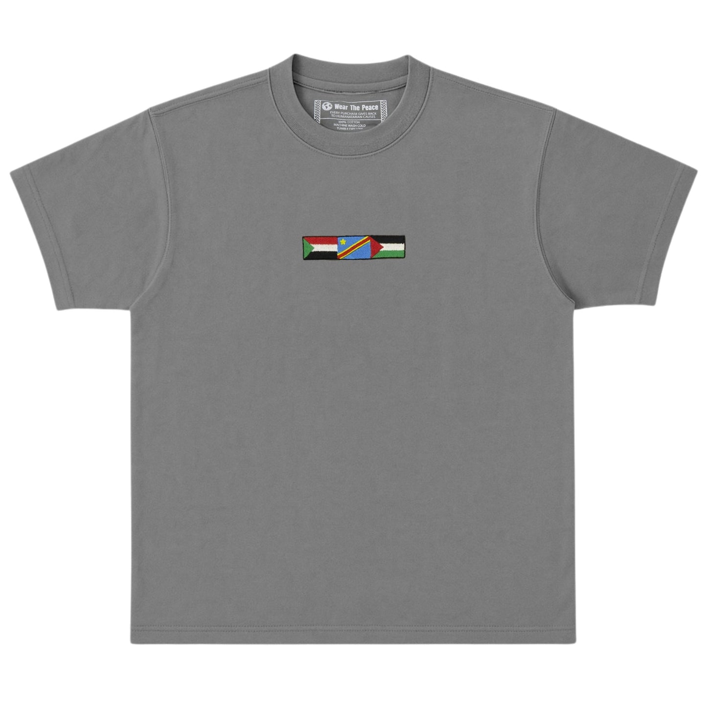 Liberation Embroidered Heavyweight Tee Wear The Peace Short Sleeves S