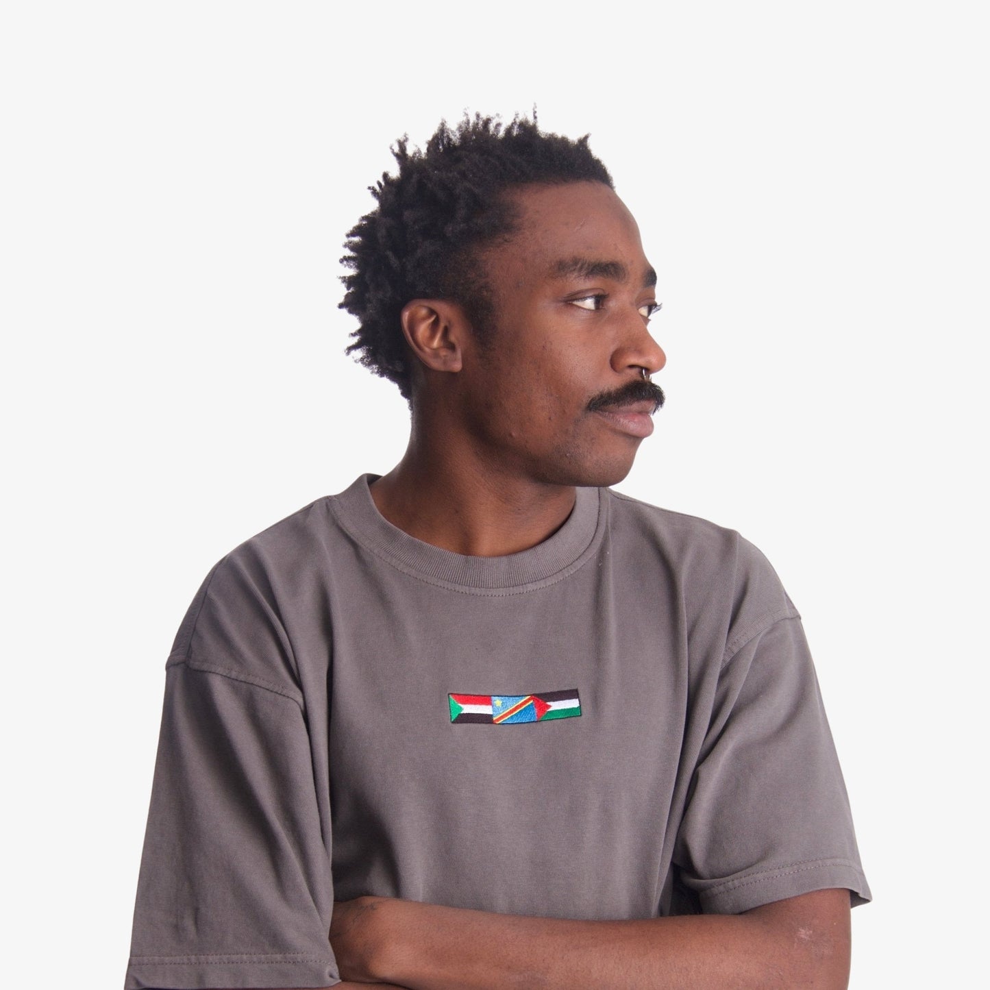 Liberation Embroidered Heavyweight Tee Wear The Peace Short Sleeves S